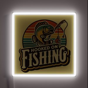 Hooked On Fishing RGB Neon Sign Hooked On Fishing RGB Neon Sign