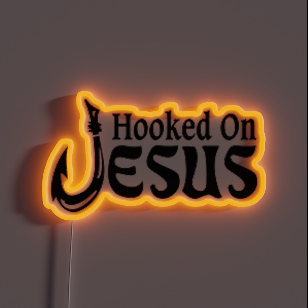 Hooked On Jesus RGB Neon Sign Hooked On Jesus RGB Neon Sign