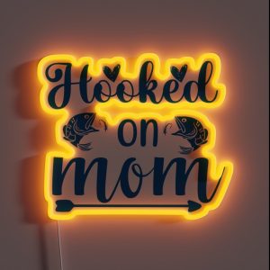 Hooked On Mom RGB Neon Sign Hooked On Mom RGB Neon Sign