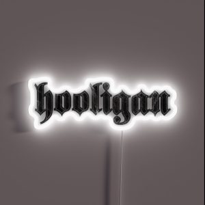 Hooligan Hooligans Cool Vintage Old School Typography RGB Neon Sign Hooligan Hooligans Cool Vintage Old School Typography RGB Neon Sign