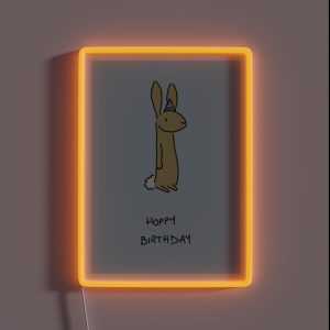 Hoppy Birthday RGB Neon Sign