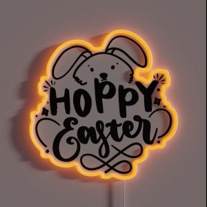 Hoppy Easter One Hoppy Mama RGB Neon Sign