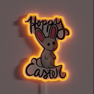 Hoppy Easter RGB Neon Sign