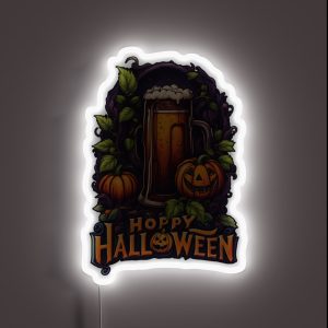 Hoppy Halloween RGB Neon Sign