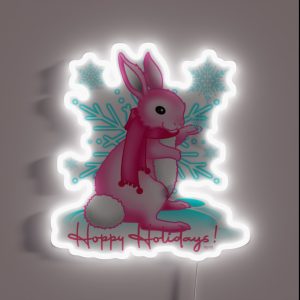 Hoppy Holidays RGB Neon Sign