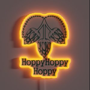 Hoppy Hoppy Hoppy RGB Neon Sign