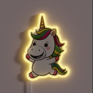 Hoppy Unicorn RGB Neon Sign