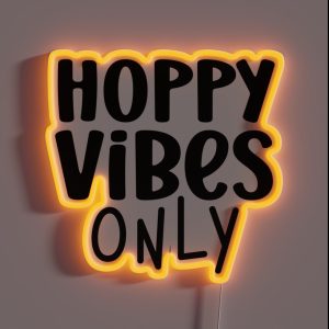 Hoppy Vibes Only Happy Easter RGB Neon Sign