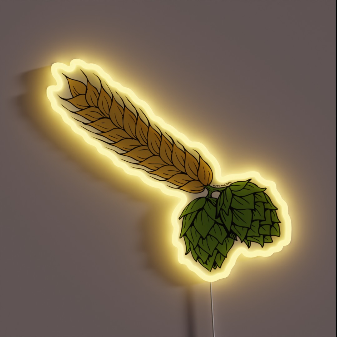 Hops And Barley RGB Neon Sign Hops And Barley RGB Neon Sign