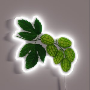 Hops Botanical Art RGB Neon Sign