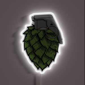 Hops Grenade Fire In The Hole RGB Neon Sign