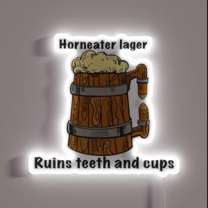 Horneater Lager RGB Neon Sign