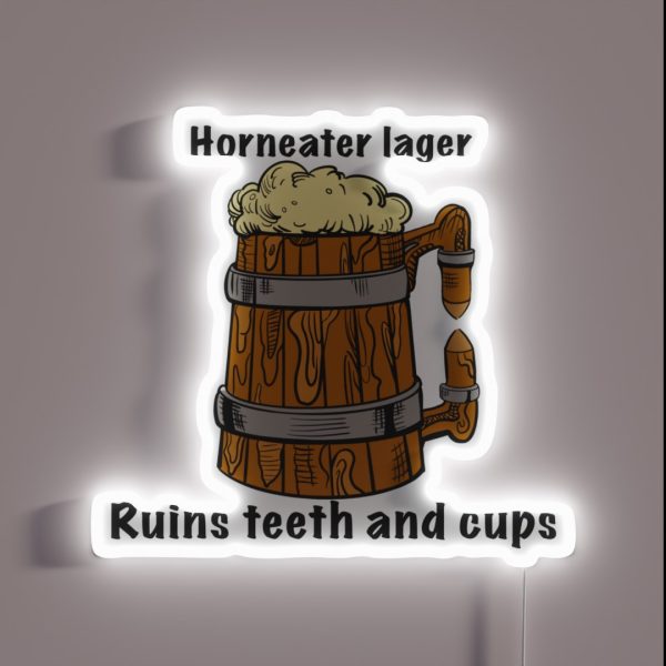 Horneater Lager RGB Neon Sign
