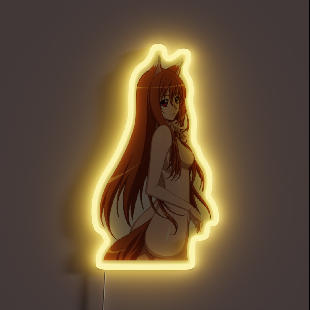 Horo Naked Spice And Wolf RGB Neon Sign Horo Naked Spice And Wolf RGB Neon Sign