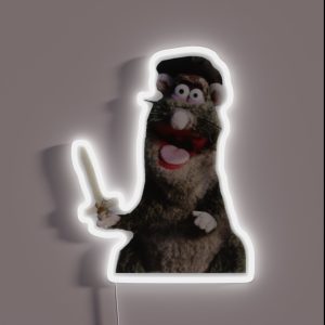 Horrible Histories Rat With Sword RGB Neon Sign