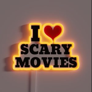 Horror Fan I Love Scary Movies RGB Neon Sign Horror Fan I Love Scary Movies RGB Neon Sign