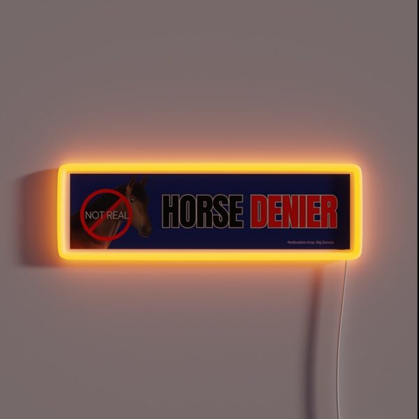 Horse Denier RGB Neon Sign