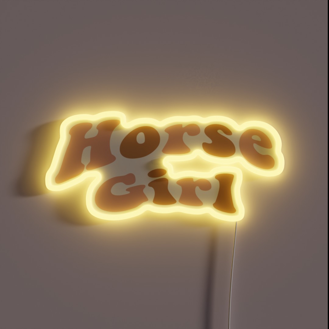 Horse Girl RGB Neon Sign Horse Girl RGB Neon Sign