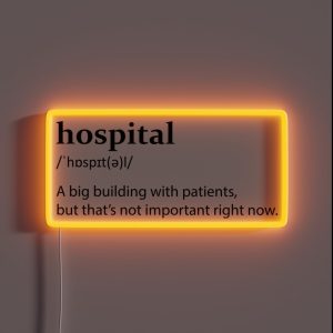 Hospital Definition Airplane RGB Neon Sign
