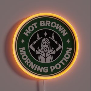 Hot Brown Morning Potion RGB Neon Sign Hot Brown Morning Potion RGB Neon Sign
