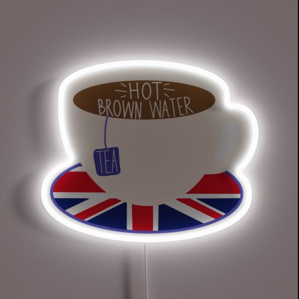 Hot Brown Water Tea RGB Neon Sign