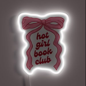 Hot Girl Book Club Bow Design RGB Neon Sign