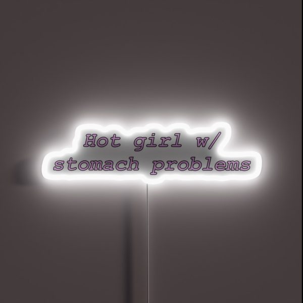 Hot Girl W Stomach Problems RGB Neon Sign