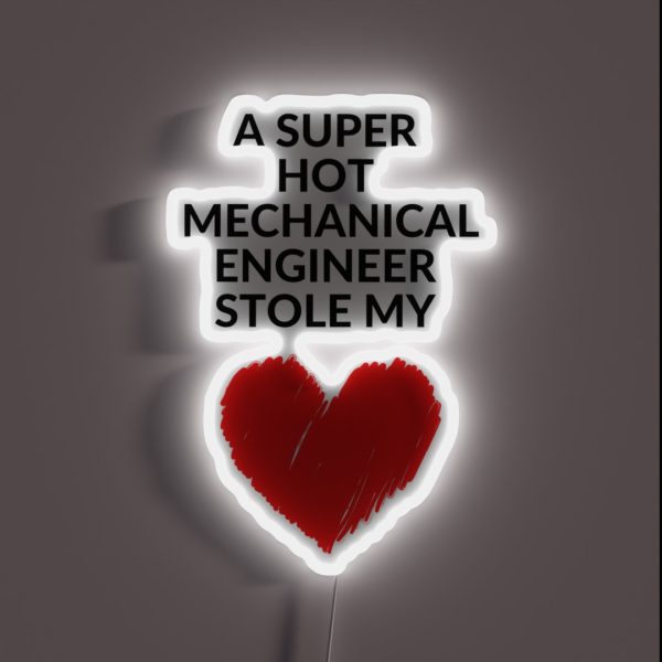 Hot Mechanical Engineer Stole My Heart Funny RGB Neon Sign