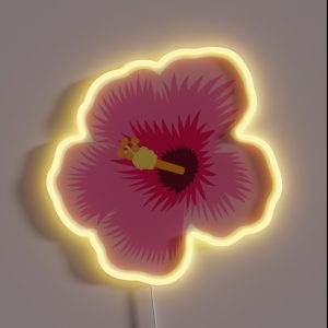 Hot Pink Hibiscus Flower Pattern RGB Neon Sign Hot Pink Hibiscus Flower Pattern RGB Neon Sign