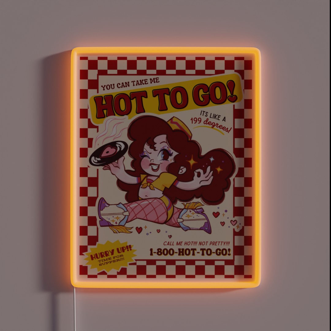 HOT TO GO Chappell Roan Delivery RGB Neon Sign HOT TO GO Chappell Roan Delivery RGB Neon Sign