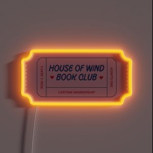 House Of Wind Book Club Ticket Pink And Blue RGB Neon Sign House Of Wind Book Club Ticket Pink And Blue RGB Neon Sign