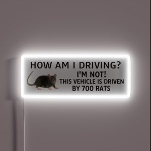 How Am I Driving Bumper RGB Neon Sign