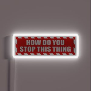 HOW DO U STOP THIS THING RGB Neon Sign