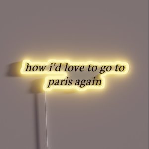 How I D Love To Go To Paris Again The 1975 Simple RGB Neon Sign