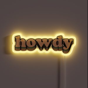 Howdy RGB Neon Sign Howdy RGB Neon Sign