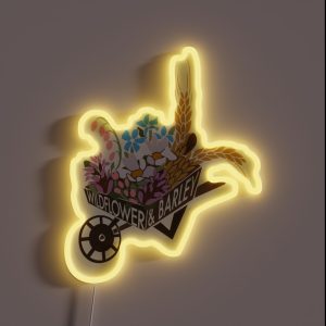 Hozier Wildflower And Barley Wheelbarrow Design RGB Neon Sign