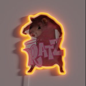 HQ Pink Rat Ratz Meme RGB Neon Sign