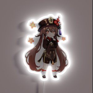 Hu Tao Chibi Genshin Impact RGB Neon Sign
