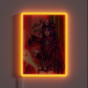 Hu Tao Genshin Impact Anime Fan Art RGB Neon Sign Hu Tao Genshin Impact Anime Fan Art RGB Neon Sign