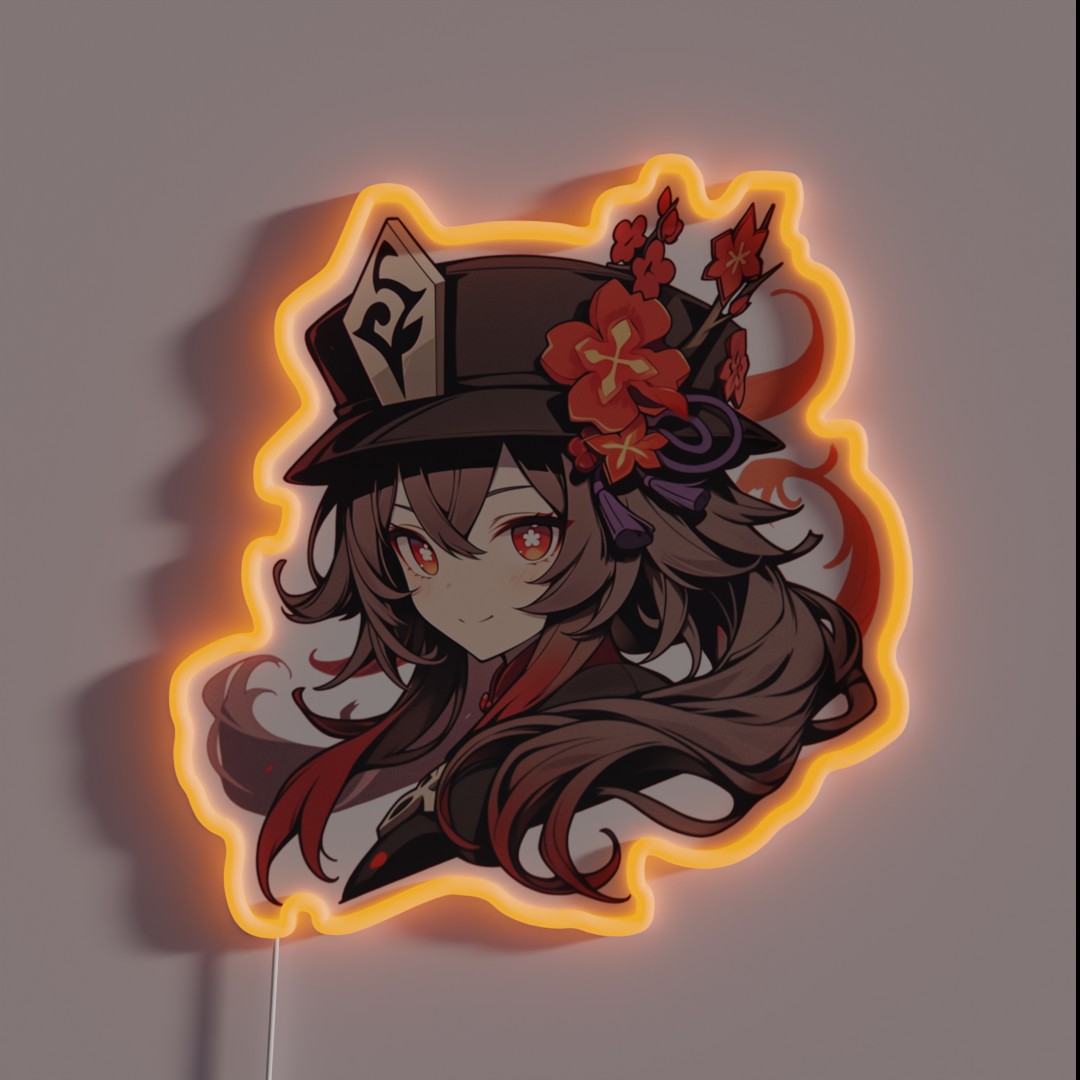 Hu Tao Side Profile RGB Neon Sign Hu Tao Side Profile RGB Neon Sign