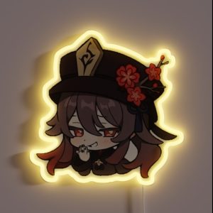 Hu Tao Smug RGB Neon Sign