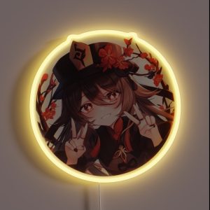 Hu Tao Token RGB Neon Sign Hu Tao Token RGB Neon Sign