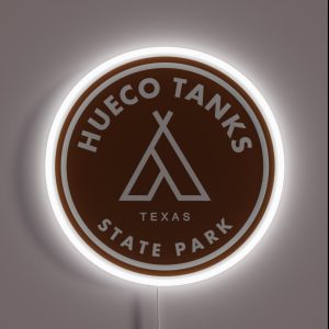Hueco Tanks State Park Texas Tent RGB Neon Sign