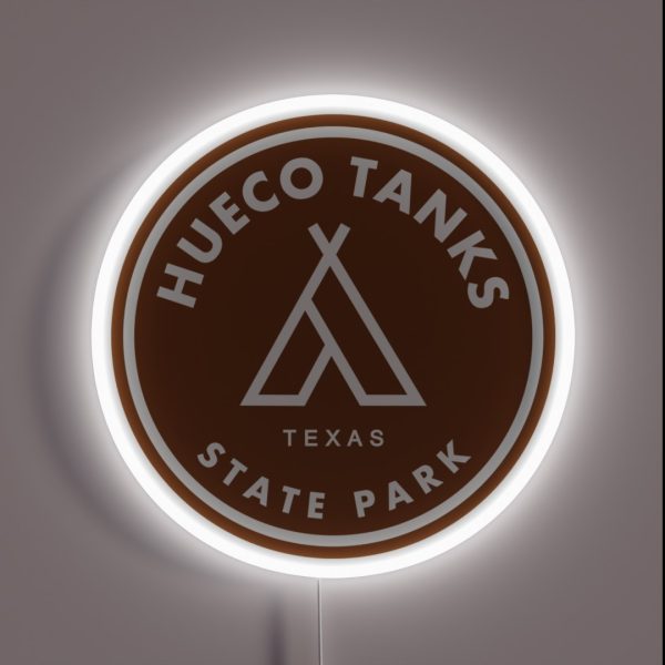 Hueco Tanks State Park Texas Tent RGB Neon Sign