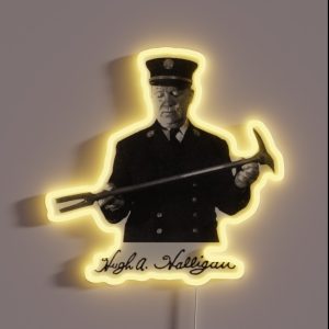 Hugh A Halligan Signature And Photo RGB Neon Sign