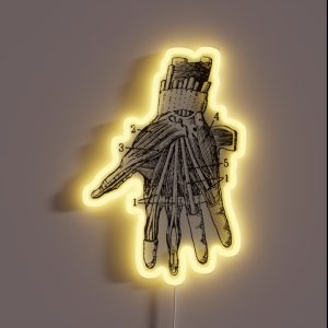 Human Hand Anatomy RGB Neon Sign Human Hand Anatomy RGB Neon Sign