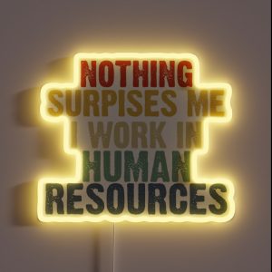Human Resource Workers Gift HR Office Gift RGB Neon Sign