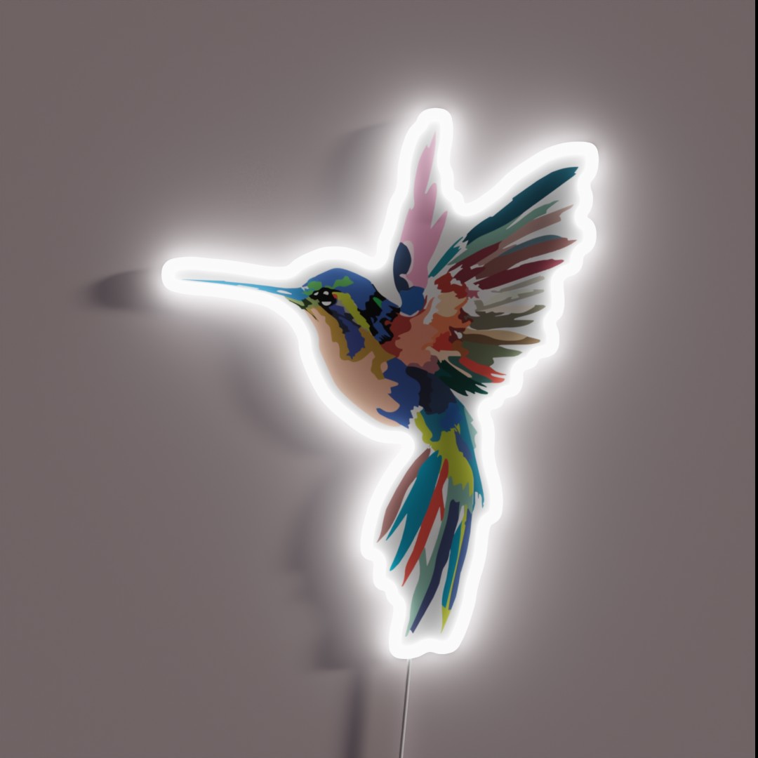 Hummingbird Lover Cool Water Color Design Gift RGB Neon Sign Hummingbird Lover Cool Water Color Design Gift RGB Neon Sign