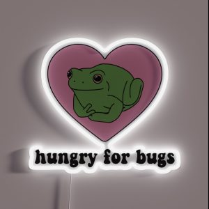 Hungry For Bugs Frog RGB Neon Sign Hungry For Bugs Frog RGB Neon Sign