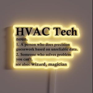 Hvac Tech Definition Funny Flight Attendant Profession RGB Neon Sign